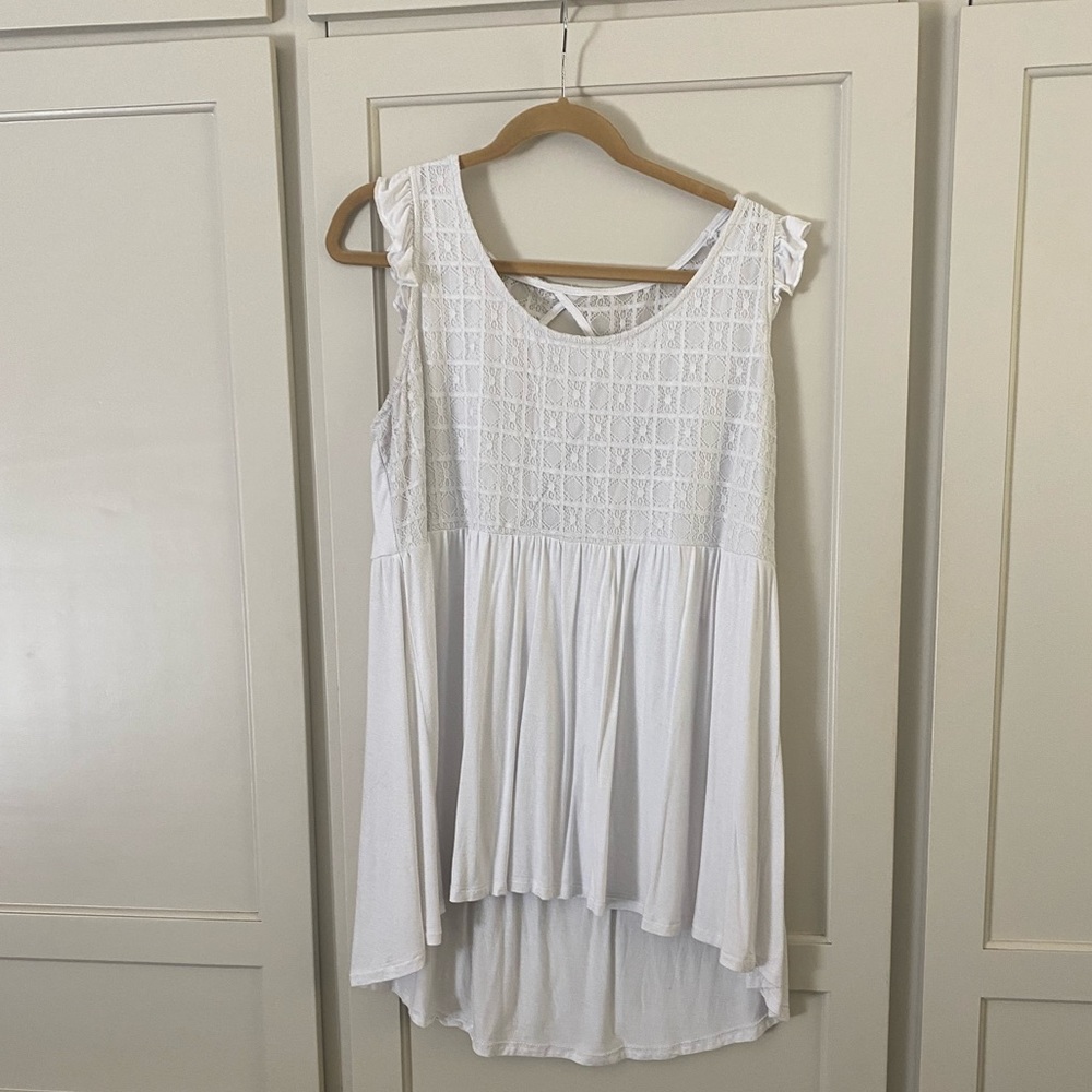 White torrid lace top